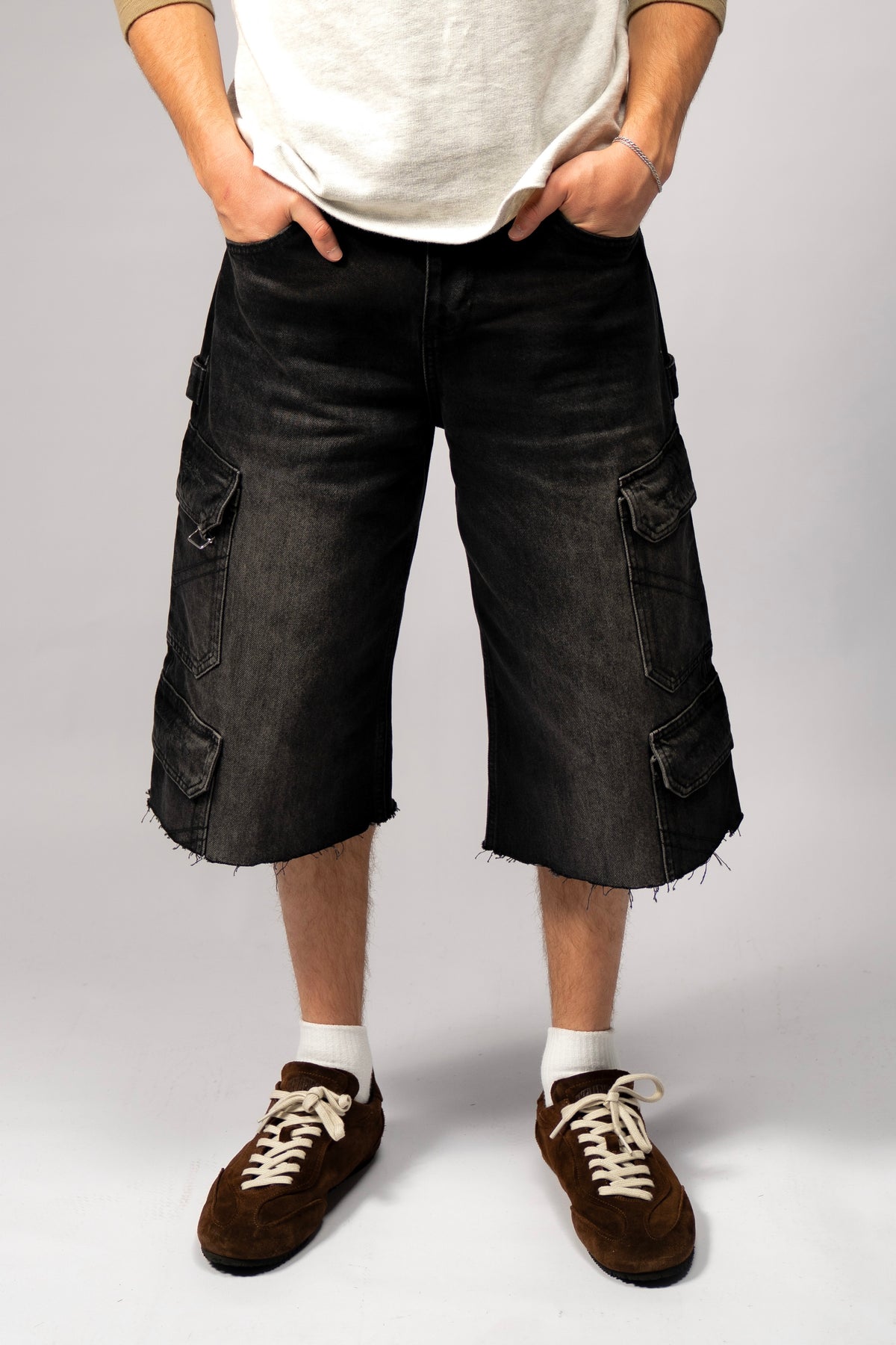 'Salvaged' Denim Jorts